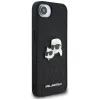 Karl Lagerfeld Fixed Glitter Karl & Choupette Heads Metal Pin - Case for iPhone 16e (black)