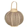 Lantern Candleholder Lantern Beige Natural Jute 33,5 x 33,5 x 30,5 cm