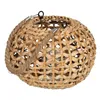 Lantern Candleholder Lantern Beige Metal Crystal Water hyacinth 26 x 26 x 18 cm