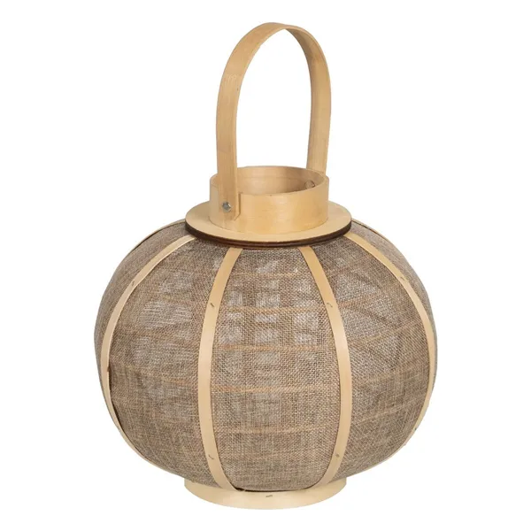 Lantern Candleholder Lantern Beige Jute 26 x 26 x 23,5 cm