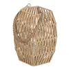 Lantern Candleholder Lantern Beige Metal Paper Crystal 16,5 x 16,5 x 25,5 cm