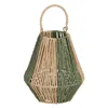 Lantern Candleholder Lantern Green Beige Metal Paper Crystal 21,5 x 21,5 x 23 cm