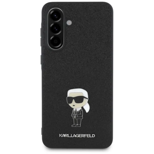 Karl Lagerfeld Fixed Glitter Ikonik Logo Metal Pin - Case for Samsung Galaxy A36 5G (black)