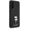 Karl Lagerfeld Fixed Glitter Ikonik Logo Metal Pin - Case for Samsung Galaxy A36 5G (black)