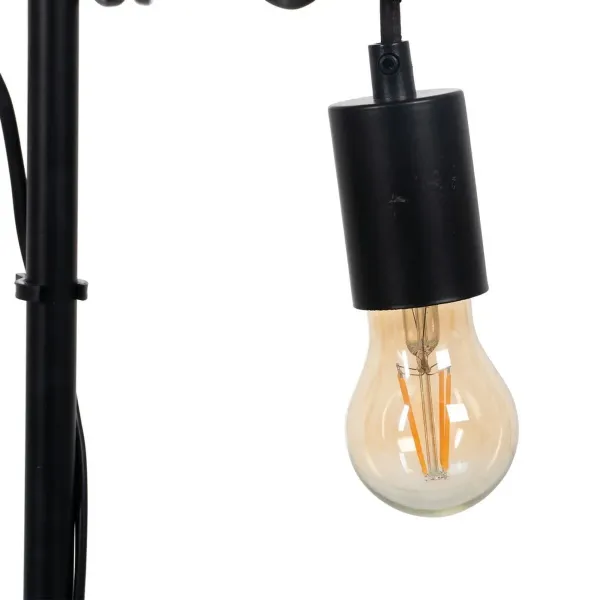 Desk lamp Black Beige Wood Iron 220 -240 V 16 x 13 x 52 cm