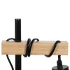 Desk lamp Black Beige Wood Iron 220 -240 V 16 x 13 x 52 cm