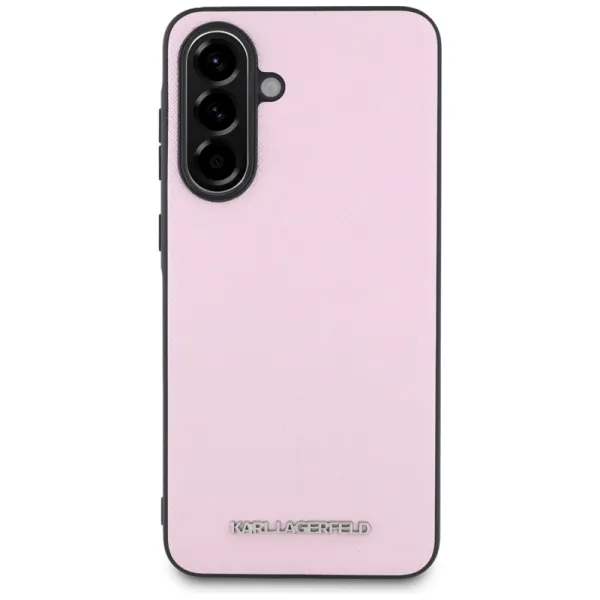 Karl Lagerfeld Saffiano Metal Logo - Case for Samsung Galaxy A56 5G (pink)