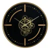 Wall Clock Black Golden Iron 46 x 7 x 46 cm