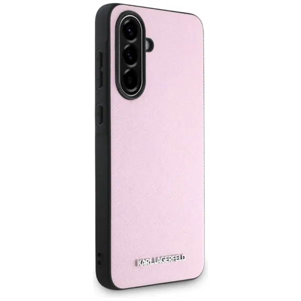 Karl Lagerfeld Saffiano Metal Logo - Case for Samsung Galaxy A56 5G (pink)