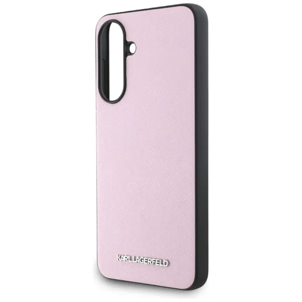 Karl Lagerfeld Saffiano Metal Logo - Case for Samsung Galaxy A56 5G (pink)