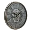 Wall Clock Grey Crystal Iron 69,5 x 9 x 69,5 cm (3 Units)