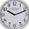 Wall Clock White Wood Crystal 22 x 22 x 4,5 cm