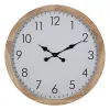 Wall Clock White Wood 60 x 60 x 6,5 cm