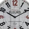 Wall Clock White Wood Crystal 40 x 40 x 4,5 cm