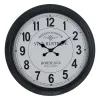 Wall Clock White Black Iron 70 x 70 x 6,5 cm