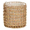 Set of Baskets Beige Cream Natural Fibre 45 x 45 x 45 cm (3 Units)