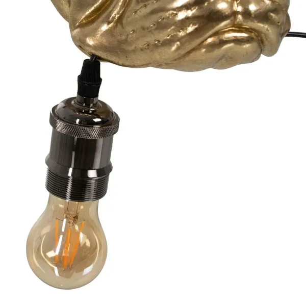 Wall Light Golden Resin A 40 W Dog 220-240 V 28 x 26,5 x 23 cm