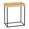 Set of 3 tables Black Natural Iron MDF Wood 57,5 x 37,5 x 67,5 cm (3 Units)