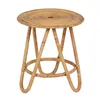 Set of 2 tables Beige Rattan 60 x 60 x 39 cm (2 Units)