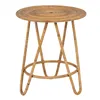 Set of 2 tables Beige Rattan 60 x 60 x 39 cm (2 Units)