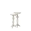 Set of 2 tables Cream Iron 40 x 40 x 77 cm (2 Units)