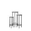 Set of 3 tables Black Grey Iron 30 x 30 x 71 cm (3 Units)