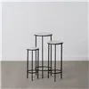 Set of 3 tables Black Grey Iron 30 x 30 x 71 cm (3 Units)