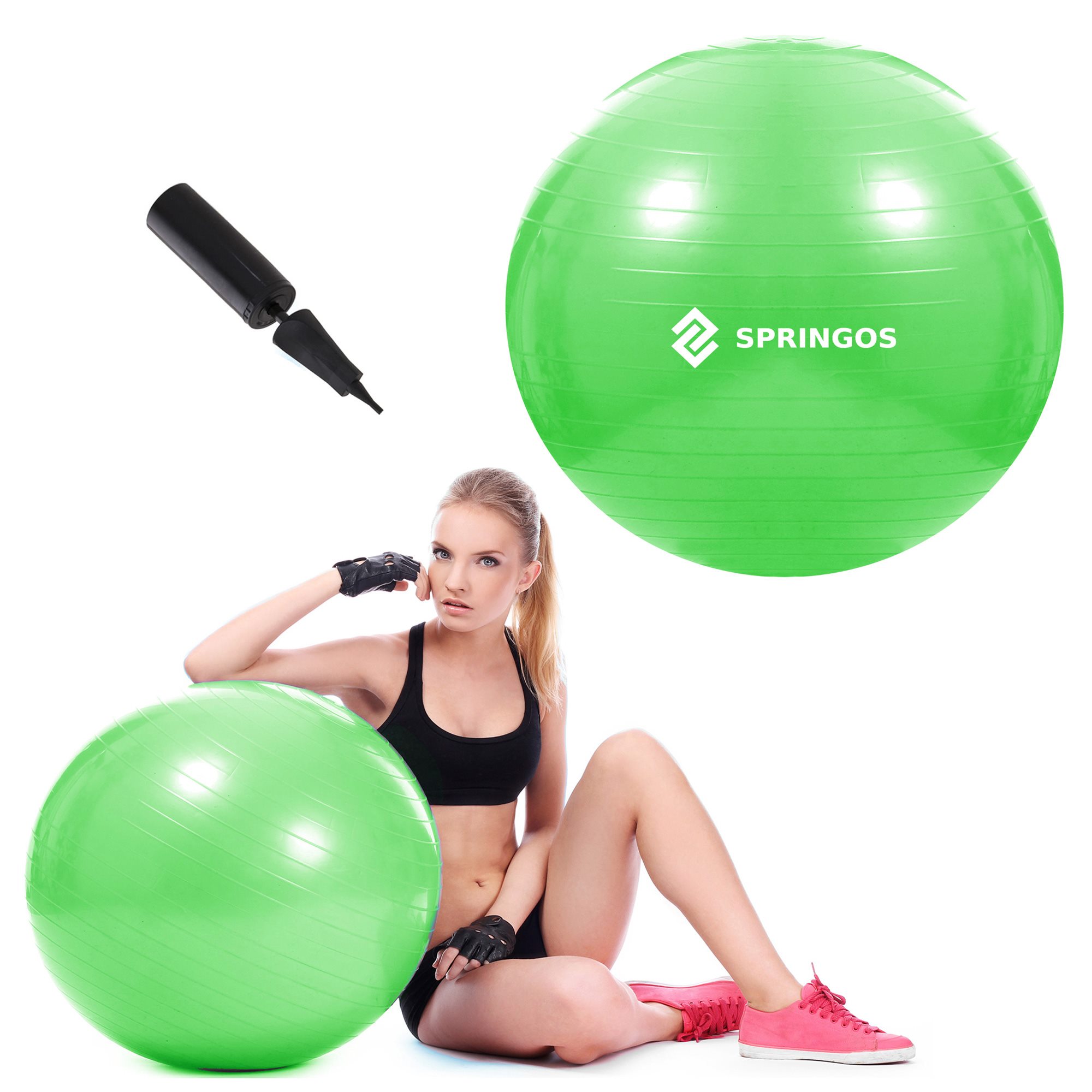 Exercise ball with pump Springos FB0007 65cm | Buy online — Megaluks