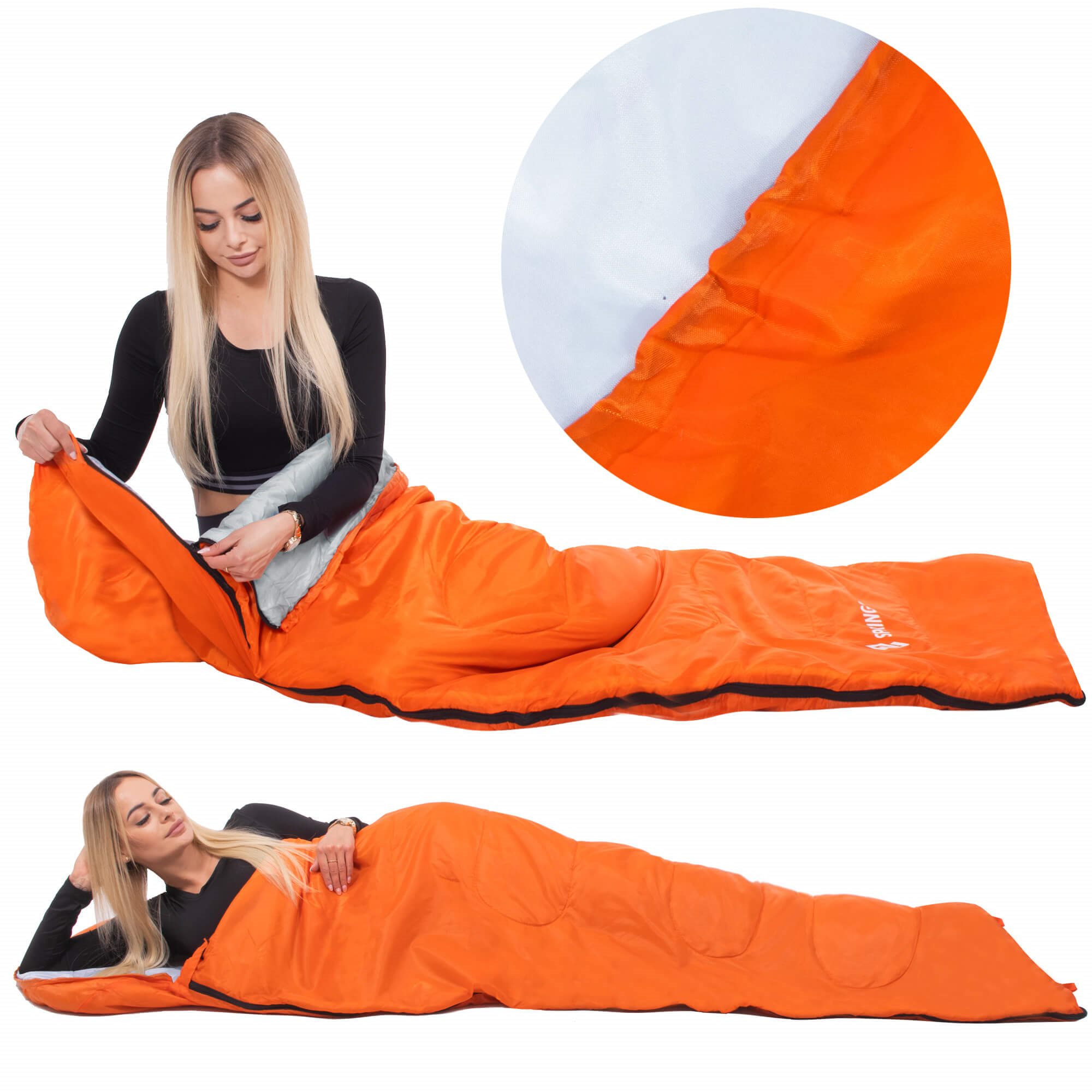 Sleeping bag Springos CS0120 orange | Buy online — Megaluks