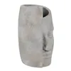 Vase Grey Cement Face 18,5 x 16 x 27,5 cm