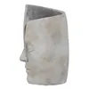 Vase Grey Cement Face 21 x 18 x 32,5 cm