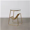 Small Side Table Golden Iron Mirror 48,5 x 43,5 x 66 cm