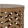 Small Side Table Natural Iron Fir wood MDF Wood 39 x 39 x 51,5 cm