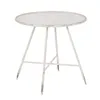 Small Side Table Cream Iron 80 x 80 x 75 cm