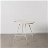 Small Side Table Cream Iron 80 x 80 x 75 cm