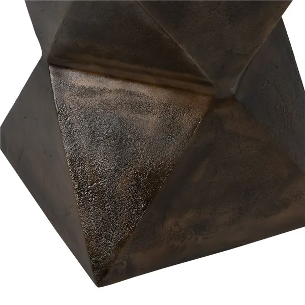 Small Side Table Bronze Aluminium 30 x 30 x 41 cm