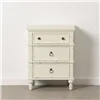 Nightstand White Fir wood DMF 51 x 32 x 66 cm