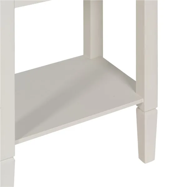 Nightstand White 40 x 30 x 61 cm