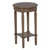 Small Side Table Brown Pine MDF Wood 40 x 40 x 66 cm