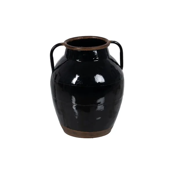 Vase Black Iron 18,5 x 18,5 x 22 cm