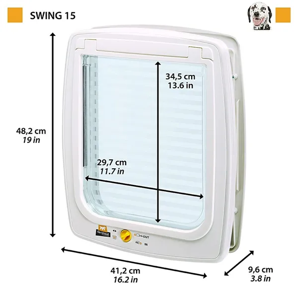 Cat Flap Ferplast Swing 15 White Plastic