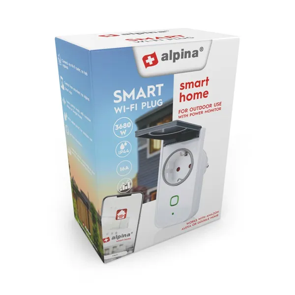 Smart Plug Alpina Smart Home Exterior Wi-Fi 230 V 16 A