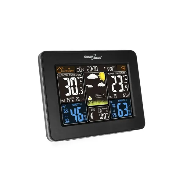 Multi-function Weather Station Greenblue GB523 Black