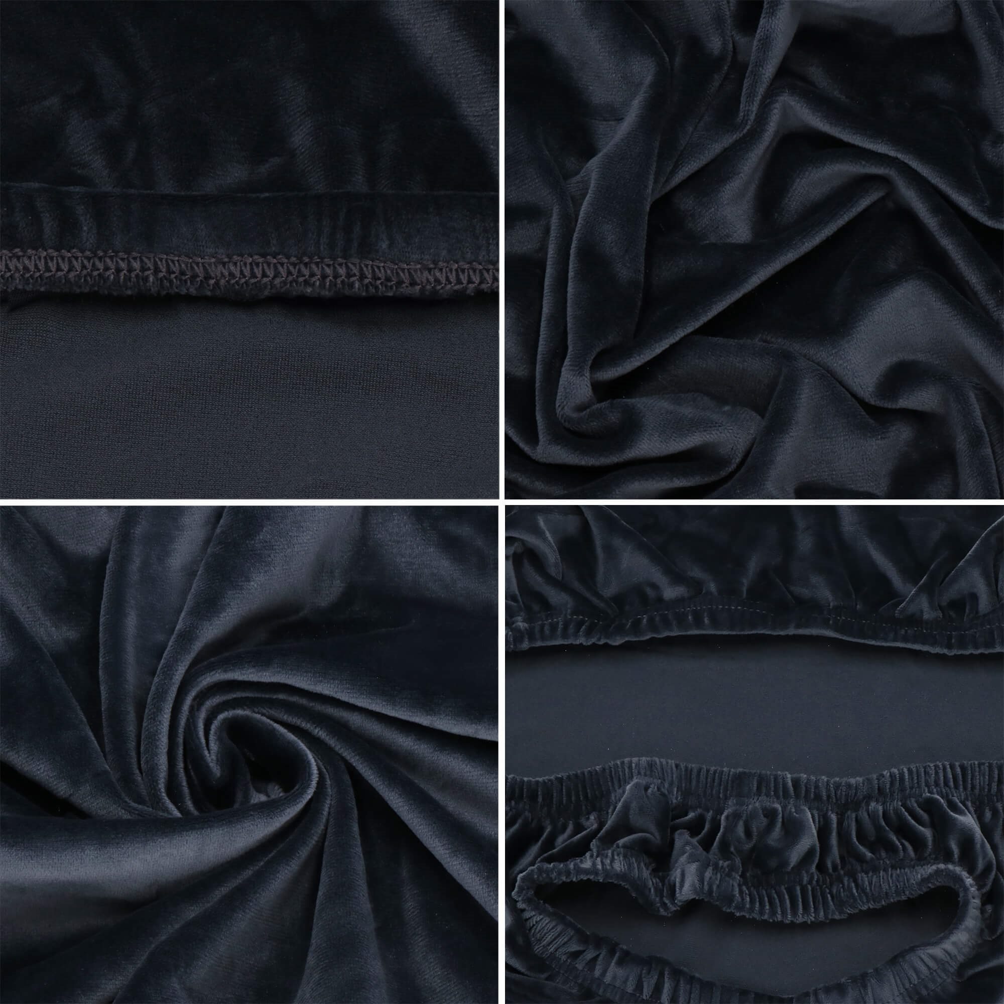 Chair seat cover Springos HA5268 velour elastic universal dark gray