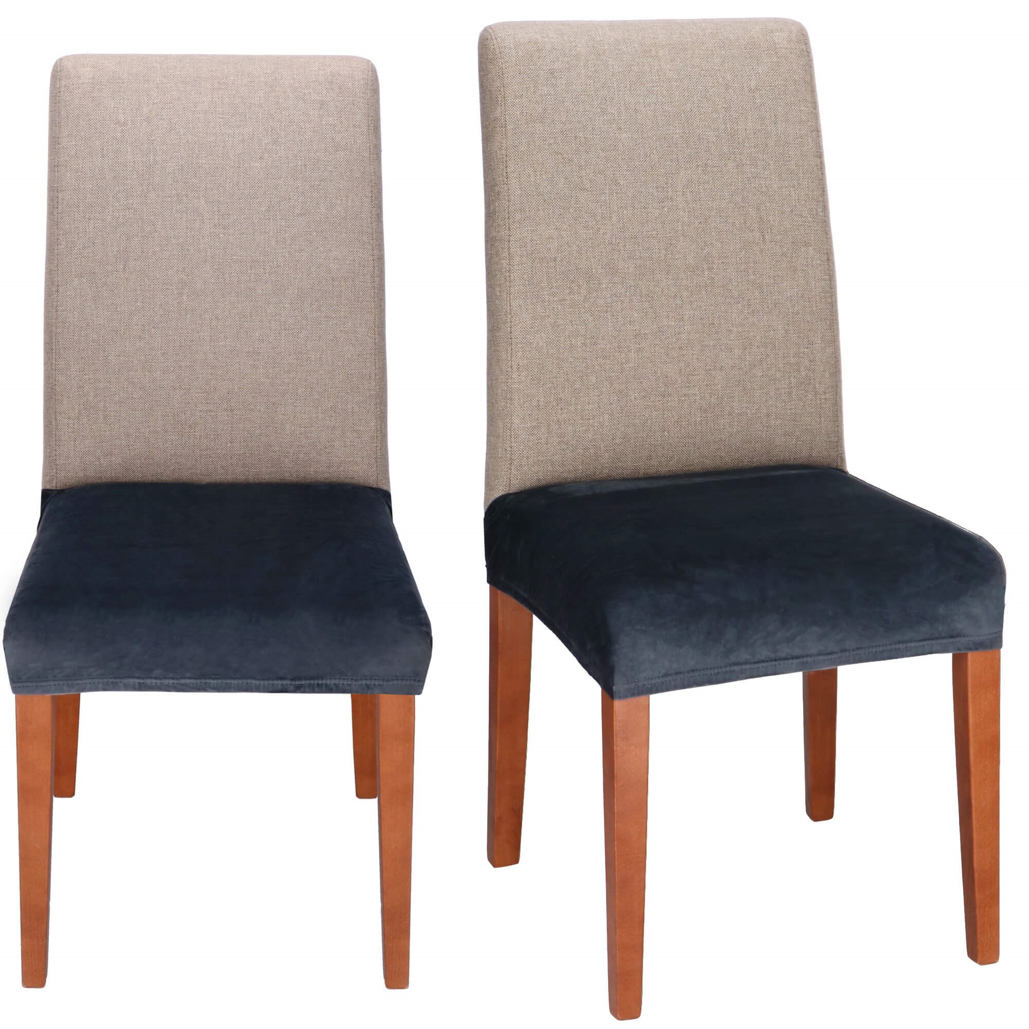 Chair seat cover Springos HA5268 velour elastic universal dark gray