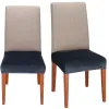 Chair seat cover Springos HA5268 velour elastic universal dark gray