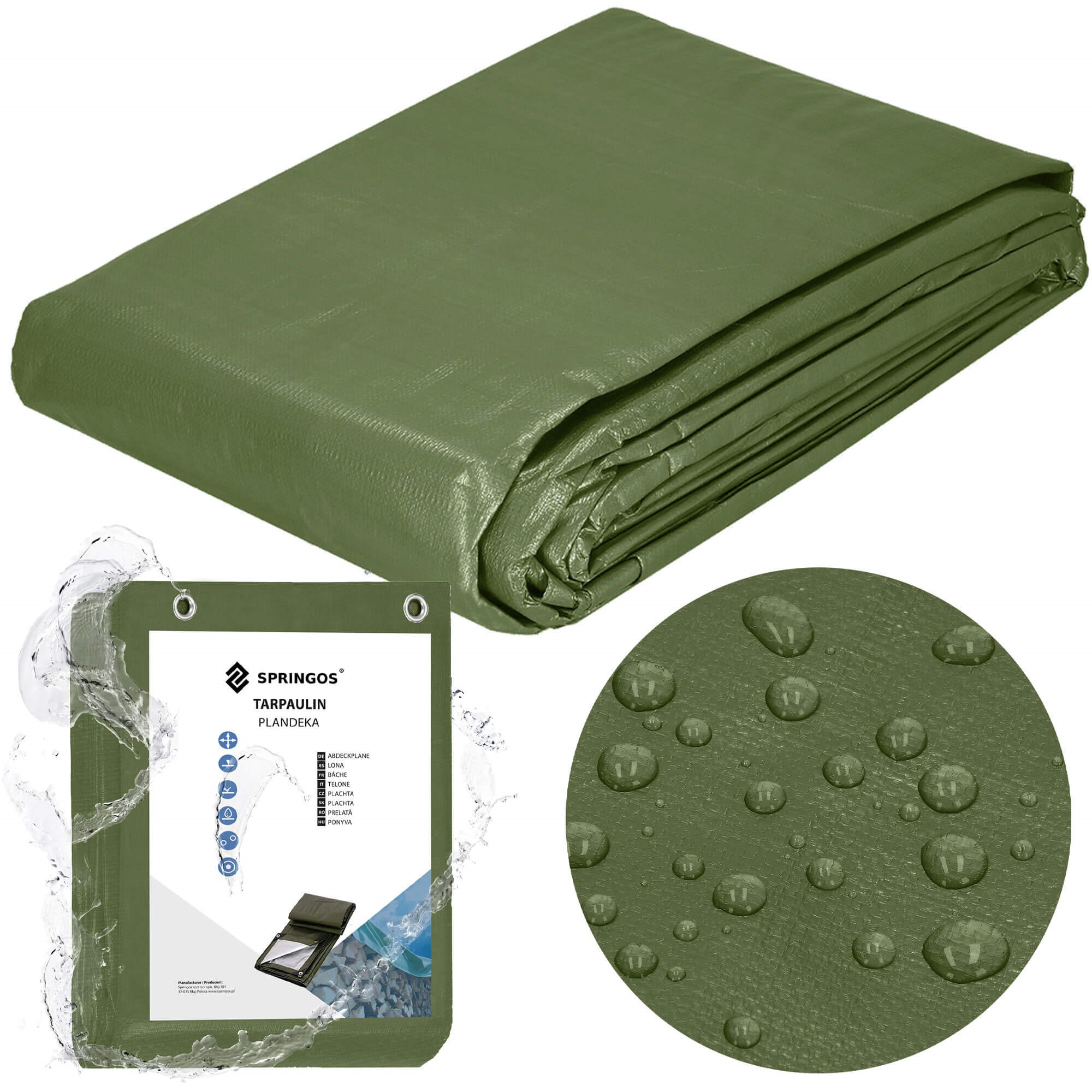 Брезент Springos GA2132 4х4м 120г/м2 | Купить онлайн — Megaluks