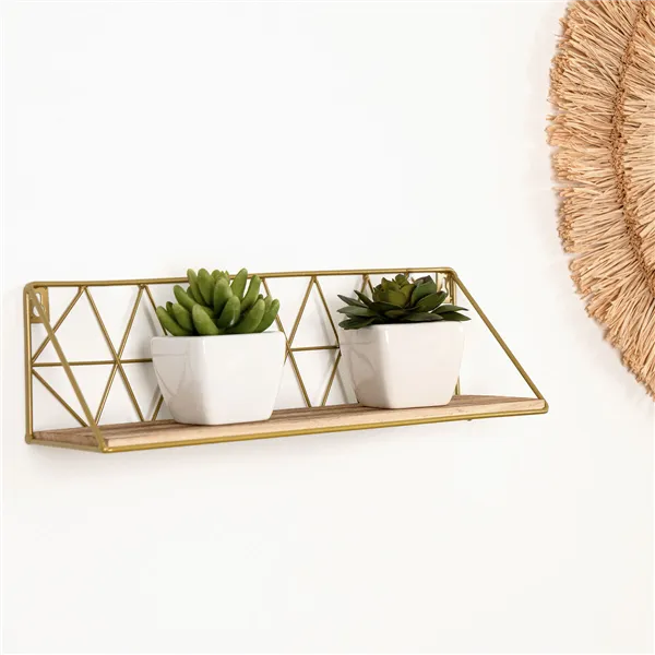 Shelves Vinthera Moa Steel Golden 40 x 12 x 12 cm (8 Units)