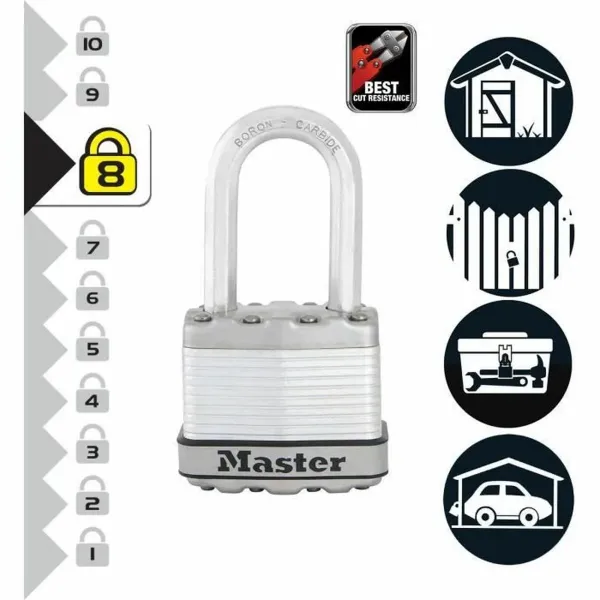 Key padlock Master Lock Steel 50 mm