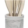 Pot for Kitchen Utensils Versa Ceramic Palm tree 10 x 15 x 10 cm